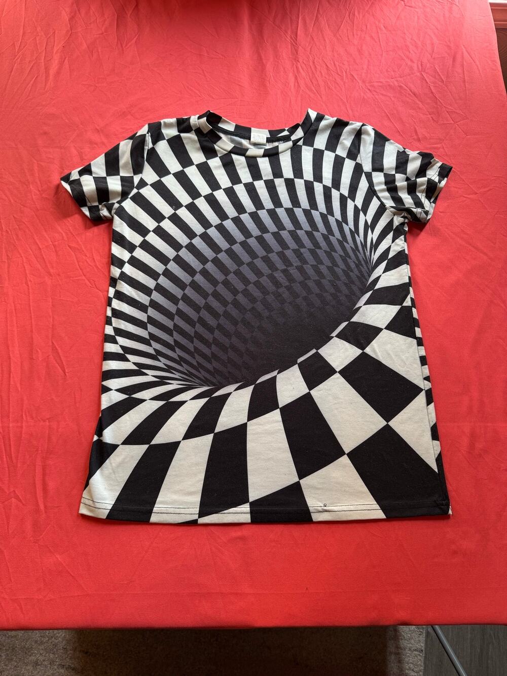 🌀 Trippy 3D Optical Illusion Vortex Graphic Tee